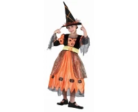 Role play-set for child Pumpkin Witch (dress, hat, belt), size 120/130 cm EOL